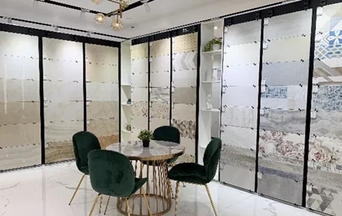 粉色视频网站APP入口免费瓷砖展厅一角