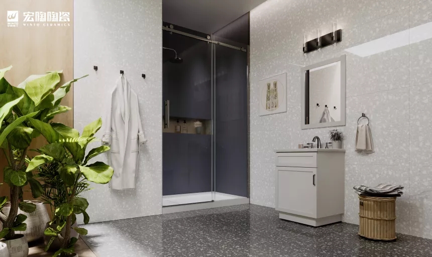 粉色视频网站APP入口免费缎光釉TG80171装修效果图