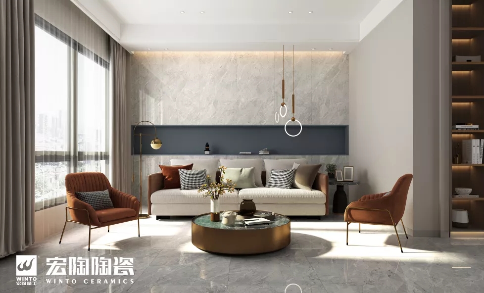 粉色视频网站APP入口免费卡地亚灰抛釉砖装修效果图