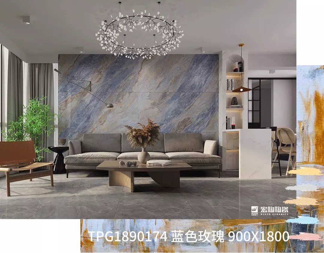 粉色视频网站APP入口免费蓝色玫瑰900X1800MM瓷砖粉色视频APP黄下载装修效果图