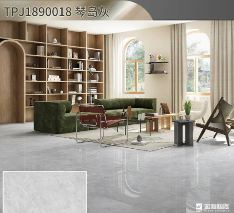 粉色视频网站APP入口免费琴岛灰陶瓷大板900x1800mm装修效果图