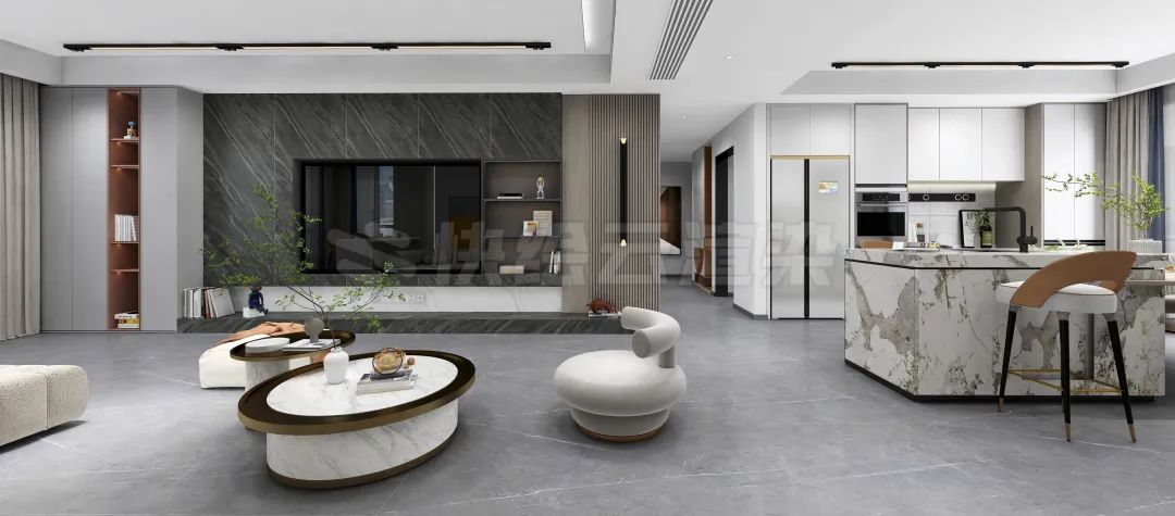 粉色视频网站APP入口免费质感砖灰色系客厅家居空间